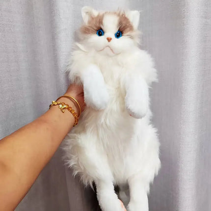 2026 Realistic Calico Cat Plush Backpack - Lifelike Stuffed Animal Purse, Cute Collectible Doll Gift for Cat Lovers