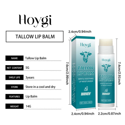 Lip Balm Care Series Lasting Moisturizing Nourishing Lip Care Lemon Turmeric Soothing Tallow Hydrating Balm for Dry Chapped Lips