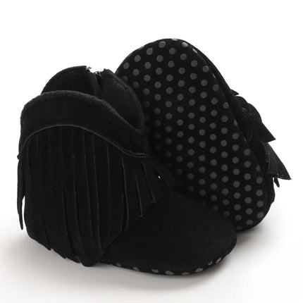 Fashionable Tassel Baby Boots Autumn Winter Casual Comfortable Shoes for Boys And Girls 0-18 Months Walking Shoes
