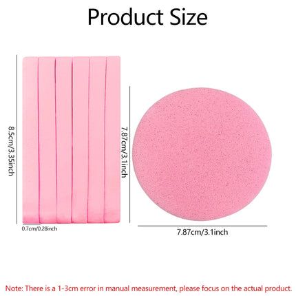 50PCS Compressed Facial Sponge Makeup Removal Exfoliating Face Sponges Professional Esthetician Facial Cleaning Beauty Tool