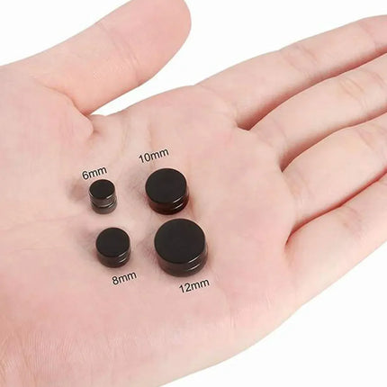 6mm/8mm/10mm/12mm Round Circle Non Piercing Strong Magnet Magnetic Mens Ear Clip Non Piercing Earrings Fake Earrings Jewelry