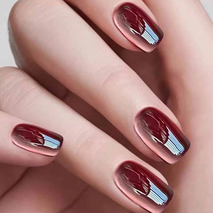1PC 12ML Drunken Tango Cat Eye Gel Nail Polish 2025 Autumn and Winter Best Selling Mirror Burgundy Glass Beads Nail Art Supplies