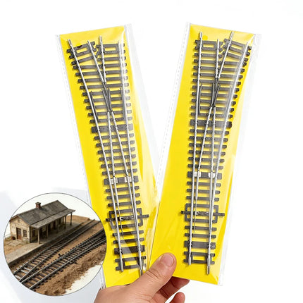 Ho Scale 1/87 Model Train Track Nickel-chromium Material Electrical Powered Simulated Track Model Straight Curved Turnout Rails