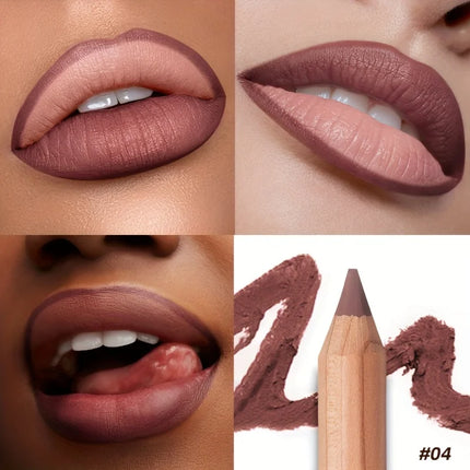 Pudaier Matte Lip Liner Waterproof Long Lasting Lip Contour 2.0 With Sharpener Easy To Color Non Fading