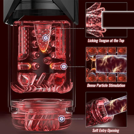 AI Sync Male Masturbator Stroker with 7 Sucking Thrusting Rotating & 7 Licking Modes, Adult Toys Pocket Pussy Mens Sex Toy