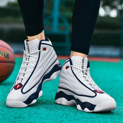 Hot Sale Basketball Shoes Men Women High Top Leather Outdoor Sport Shoe Unisex Anti-Slippery Basketball Boots Couples Sneakers
