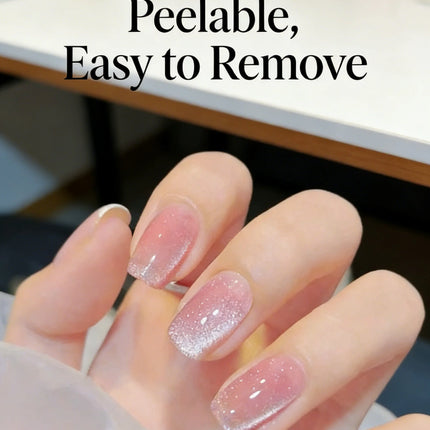 WA523 Cerise 12ml No-bake Cat's Eye Water-based Nail Polish, Oderless, With magnet, It dries quickly No need UV lamp, easy tear