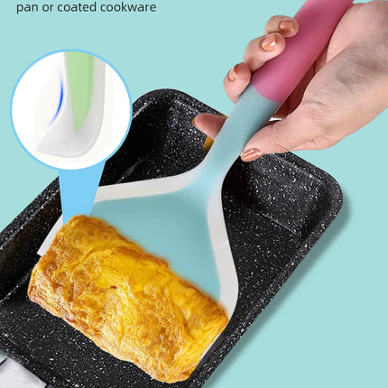 Silicone Spatula Cooking Utensils Beef Meat Egg Kitchen Scraper Wide Pizza Cooking Tools Shovel Non-stick Spatula Color Randomly