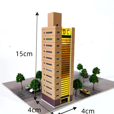 1:300 Assembled Building Model Scene Battle Damage Urban Street House High-Rise Viaduct