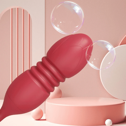 Rose-Sucking Vibrator for Women Thrusting Dildo Nipple Vacuum Sucker Clitoris Stimulator Female Vibrating Egg Adult Sex Toys