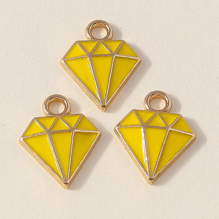 10pcs 11x14mm Cute Enamel Triangle Shape Charms Pendants for Jewelry Making Drop Earrings Necklace Bracelets DIY Crafts Supplies