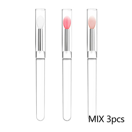 3/15PCS Reusable Lip Brush Silicone Lip Mask Applicator Transparent Lipstick Tool For Lip Gloss Eyeshadow Brushes Makeup Tools