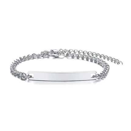 Vnox Adjustable Length Kids Babi ID Bracelets Anti Allergy Stainless Steel Girl Boy Children Anti Lost Jewelry Custom Name Phone