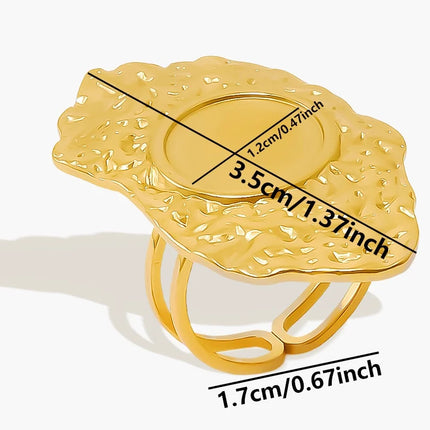 6pcs/lot Gold Plated Stainless Steel Base Rings Settings DIY Blank Knuckle Rings for Women Jewelry Charms Never Fade Wholesale