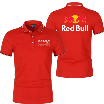 Red Bull Logo Racing Team Men Polo Shirt Summer Oversized Male Polos T-shirt 2025 New Fashion Men's Clothes Tees Tops
