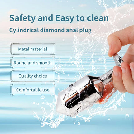 Runyu Sexy Adult Metal Anal Plug Penetration-Anal Adult Toys Fetish Butt Plug Sexy Gadgets Erotic Products But Pluk SM Sex Toys