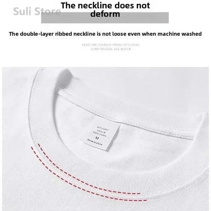100% Cotton Unisex T-Shirts 450G High Quality White T-Shirts Tee Shirts Summer Blank T-Shirt For Men Camisetas Para Hombre
