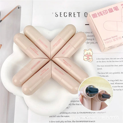 Waterproof Double-Wing Integrated Eyeliner Stamp - Sweat Proof & Long Lasting Easy to Use for Beginners Lazy Makeup Stencil