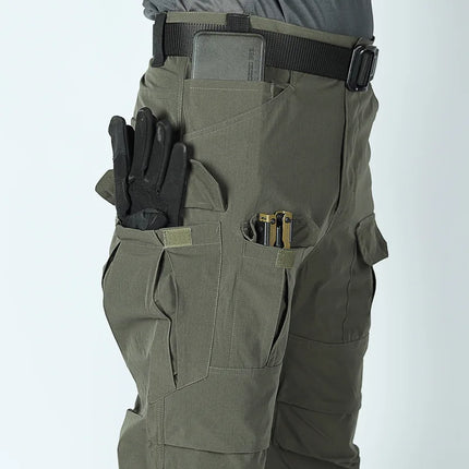 summer Multi-pocket Work Tactical Pants Men Outdoor Waterproof Sports Hiking Climbing Pants Combat Military Cargo Trousers