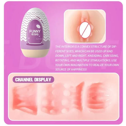 Portable Soft Silicone Personal Massager Egg-Shaped Ergonomic Design Pocket-Sized Male Massage Tool for Comfortable Relaxation