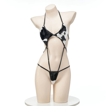 Anime Cartoon Cow Series Bodysuit Underwear Maid Unifrom Costume Kawaii Girl Bikini Swimsuit Set Sexy Lingeri Outfit Cosplay