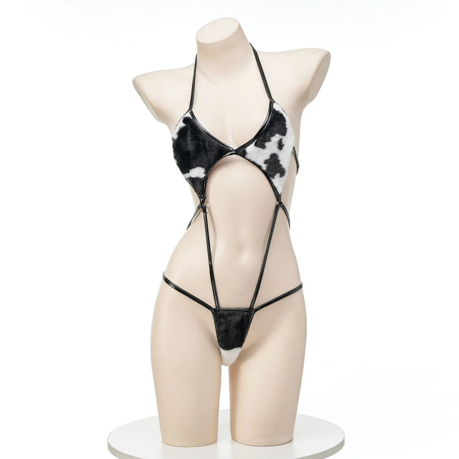Anime Cartoon Cow Series Bodysuit Underwear Maid Unifrom Costume Kawaii Girl Bikini Swimsuit Set Sexy Lingeri Outfit Cosplay