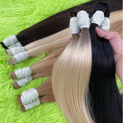 100% Real Human Hair Bulk No Weft Vietnamese Hair Virgin Remy Straight Hair Bulk 30inch Natural Black Hair Extension Blone 613
