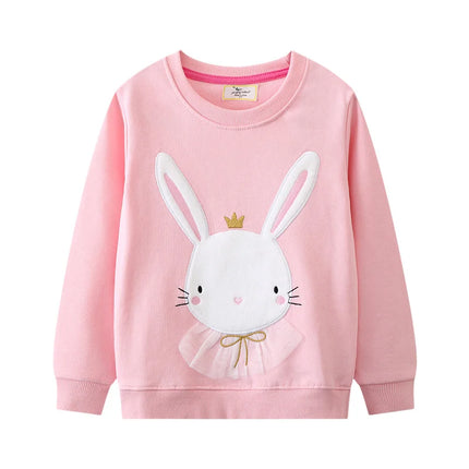 Jumping Meters 2-7T Fairy Tale Girls Sweatshirts For Autumn Spring Long Sleeve Baby Clothing Toddler Hooded Kids Shirts