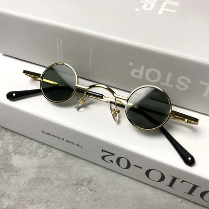 Shatar Glass Lenses New Ultra Small Circular Mini TikTok Live Funny Sunglasses Internet Celebrities Men's And Women's Sunglasses