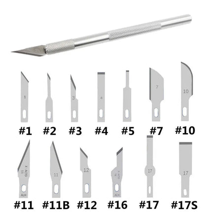 20pcs Wood Carving Blades Cutter Knifes Craft Carve Tool Sculpture Utility Engrave Metal Woodcarve PCB Repair DIY Blade