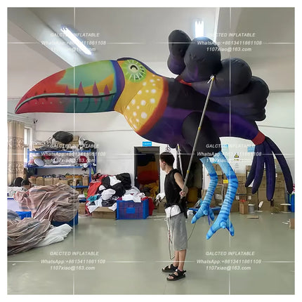 Giant Inflatable Seahorse/Mosquito/Parrot/Chameleon Puppet Carnival Parade Walking Creative Performance Props for Advertising