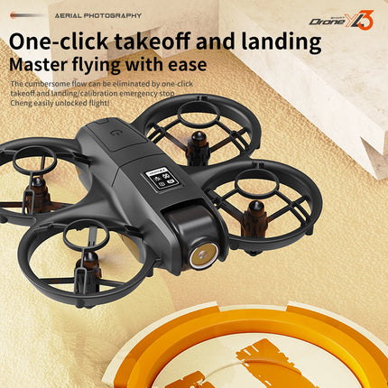 Portable RC Drone One Key Takeoff Landing Headless Mode Three Speed Adjustment Emergency Stop Optical Flow Hover 80M Remote Range Drone