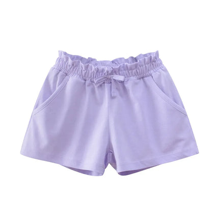 Girls' Shorts Summer Kids Children Cotton Pants Blank Solid Baby Casual Young Girl’s Clothing Plain Trousers 1-10 Years