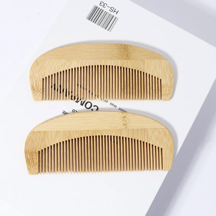 Natural bamboo and wood comb, anti-static wood comb, fine toothed comb, hair care styling comb, special for real hair wigs