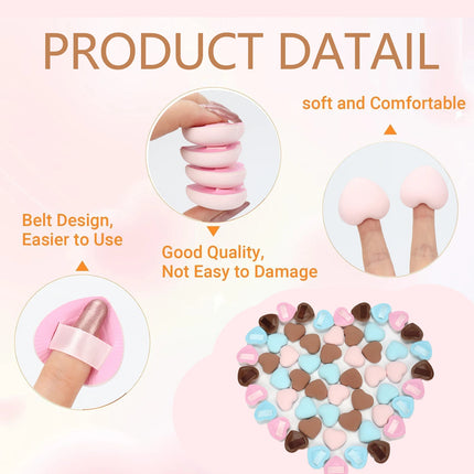 5/10/20Pcssuper Soft Cotton Candy Makeup Puff Necessary Wet Dry Use Air Cushion Powder Puff Multifunction Portable Makeup Sponge
