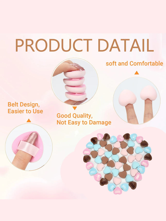 5/10/20Pcs Super Soft Cotton Candy Makeup Puff, Necessary Wet/Dry Use Air Cushion Powder Puff, Multifunction Portable Makeup Sponge