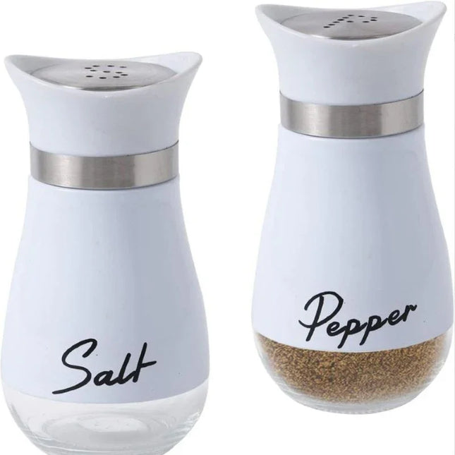 2pcs Seasoning Shaker Glass Bottles Spices Storage Barbecue Condiment Jar Salt Pepper Boxes For Kitchen Gadget Tools Organizer
