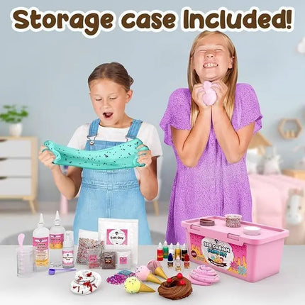 Kids DIY Fluffy Slime Kit, Crystal Mud Ice Cream Butter Clay Modeling Set, Sensory Play & Educational Handcraft Toy
