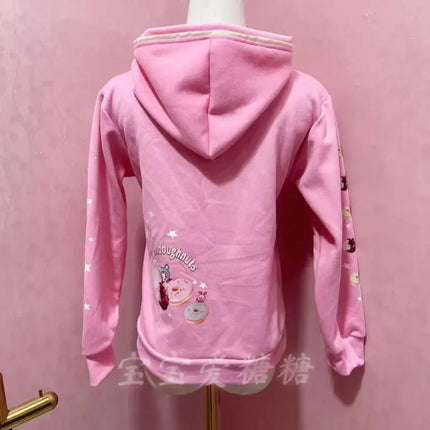 Japanese Cartoon Printed Sweet Girl Y2k Sweatshirts Autumn Winter New Cotton Thicken Hoodies Women Fairycore Cute Hooded Top