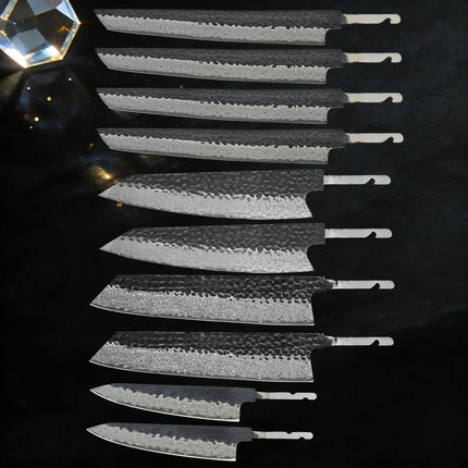 1/2/3/4/10PCS, Forged Damascus Steel Sashimi Knife Blade Kitchen Knife Blade Chef Knife Kiritsuke Knife Blade DIY Making Tool