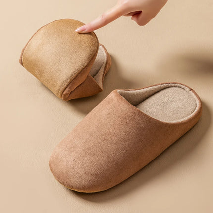 Household Women's Slippers Comfortable Soft Non-Slip Wear-Resistant Thick Bottom Silent Solid Color Couple's Indoor Plank
