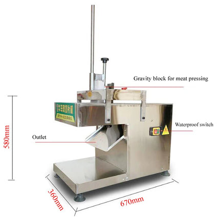Electric Frozen Meat Cutter Machine Automatic Lamb Cutting Machine Stainless Steel Mutton Roll Slicer Machine