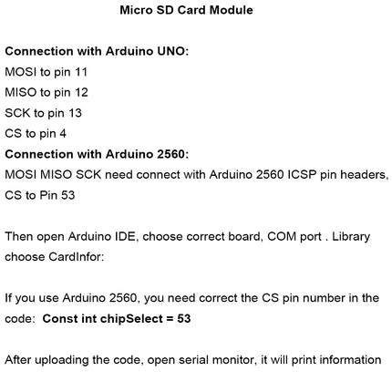 Micro SD Card Module TF Card Reader Writer Sensor + 40P Male To Female Dupont Cable for Arduino Mega2560 Nano ESP32