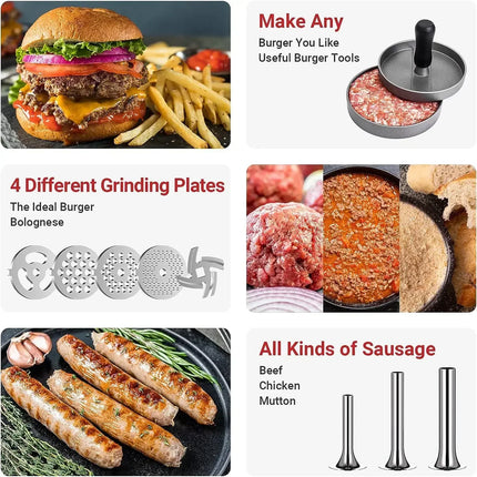 Metal Food Grinder Attachments for all KitchenAid chef Stand Mixers Series. Meat Grinders, Sausage Stuff high quality 2024