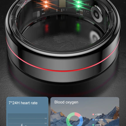 R04 Smart Ring 2025 NEW Men Women Multi Sports Modes Body Temperature HRV Health and Sleep Monitor Stainless Steel Sport Ring