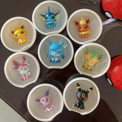 Pokemon Eevee Family Anime Figure Gashapon Capsule Toys Mini Doll Blind Box Toy Collection Ornaments  Gifts