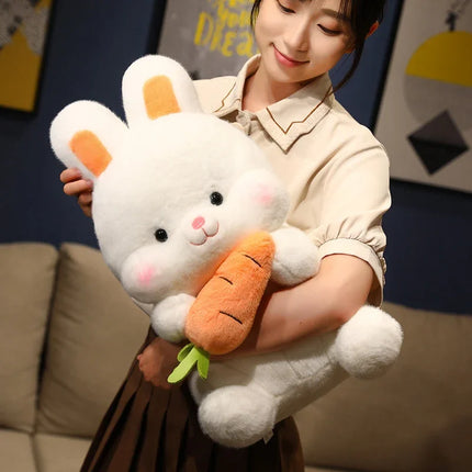 Nice Kawaii Carrot Rabbit Plush Toys Adorable Bunny Dolls Stuffed Pillow Soft Animal Cushion Girls Kids Birthday Christmas Gifts