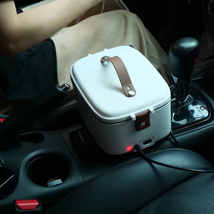 110V/220V/12V Electric Lunch Box Portable Car Fast Food Heater Office 304 Stainless Steel Bento Box Insulated Lunch Box 1.8L