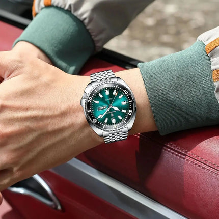 POEDAGAR Business Men Watch Date Week Waterproof Luminous Luxury Man Wristwatch Sports Stainless Steel Men's Quartz Watches Male
