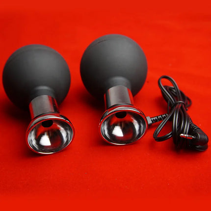 Electrosex Electroshock Nipple Sucker Clamps Suction,Electro Shock Sex Toys,Electric BDSM Pussy Breast Clit Masturbator,Estim